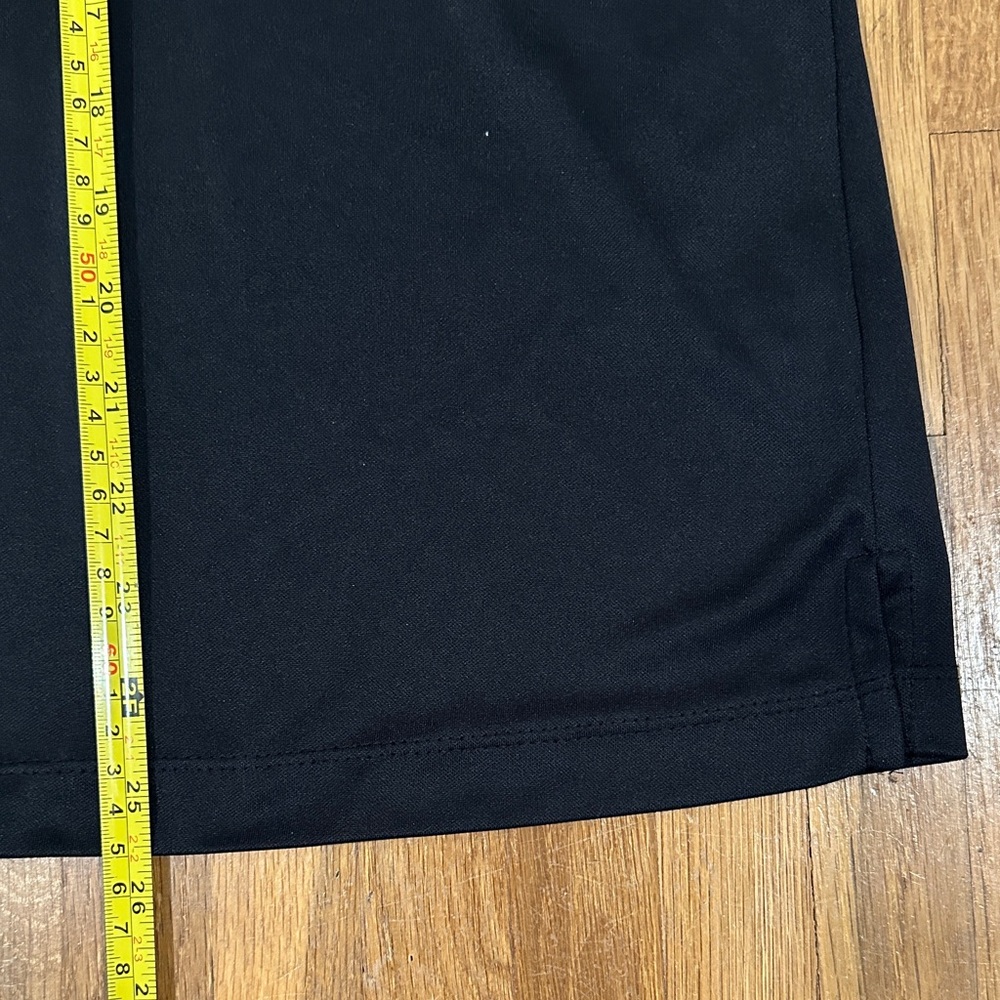*last chance* Monterey Club | Women's Black Sleeveless Polo Top, cheetah accent - Picture 7 of 12